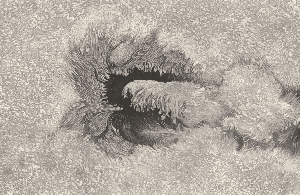 ASTRONOMY. Sun spots. Sunspot Structure; Core & penumbra filaments 1877 print